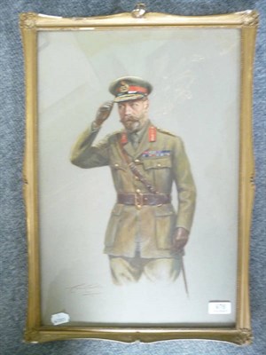 Lot 976 - Cecil Cutler King, 'Portrait of King George V', watercolour