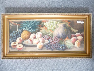 Lot 983 - Giovanni Barbaro, gilt framed watercolour, still life study of fruit