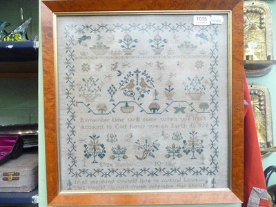 Lot 1015 - An antique sampler by Elizabeth Machin