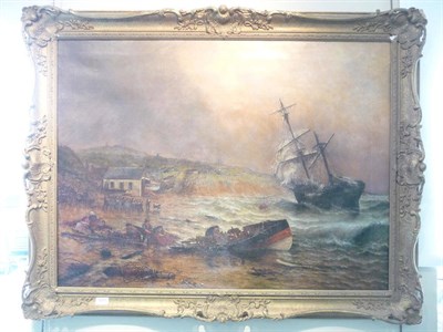 Lot 1053 - Samuel Henry Bell oil - Shipwreck