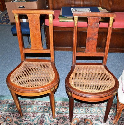 Lot 1136 - Pair of Napoleon high back chairs