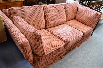 Lot 1140 - A large three seater feather filled settee