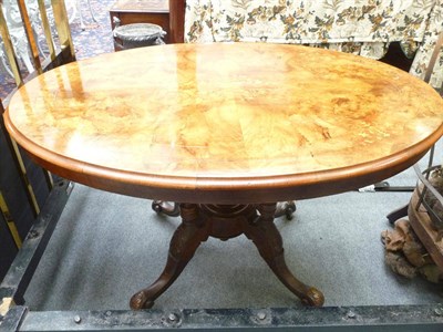 Lot 1152 - A walnut inlaid tripod table