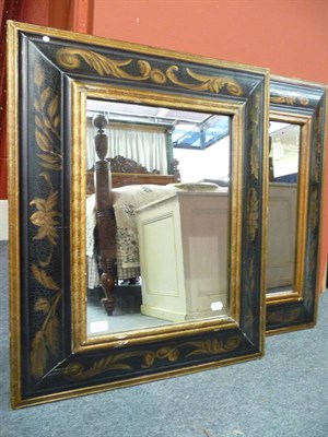 Lot 1172 - Pair of decorative painted mirrors