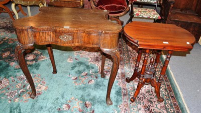 Lot 1175 - A Victorian side table and a Dutch side table