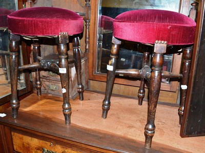 Lot 1176 - A pair of stools, stamped