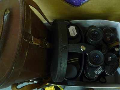 Lot 1245 - Four pairs of binoculars including Barr and Stroud Naval