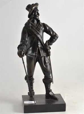 Lot 50 - Bronze figure of a cavalier