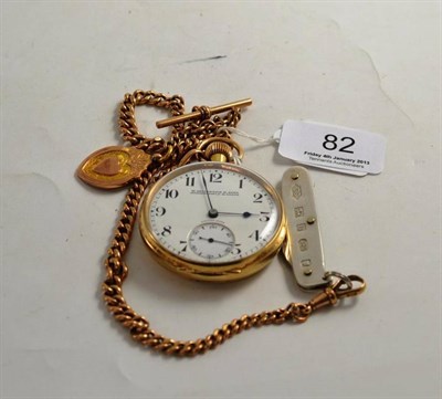 Lot 82 - A fob watch with chain