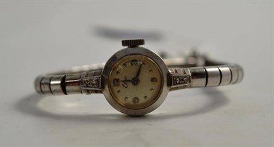 Lot 100 - White gold cocktail watch