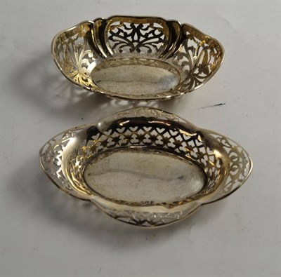 Lot 108 - Two pierced silver dishes
