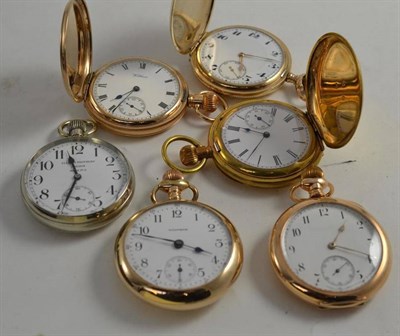 Lot 119 - Six plated pocket watches
