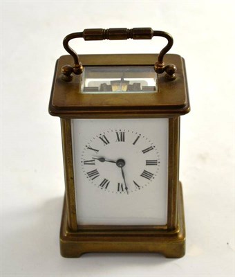 Lot 169 - Brass carriage clock