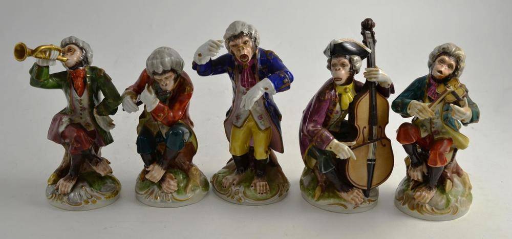 Lot 175 - Five Continental monkey band members
