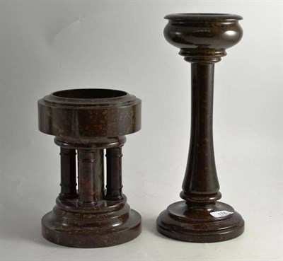Lot 176 - A cluster column and a tall pedestal cup, late 19th/early 20th century