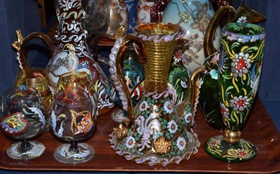 Lot 179 - Tray of assorted Royo including decanter, twin handled vase and drinking glasses