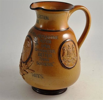 Lot 208 - Doulton Lambeth 'Leeds Election 1880' jug