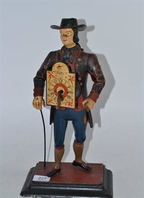 Lot 227 - Austrian mid-19th century itinerant clock maker's sign with attached paper work