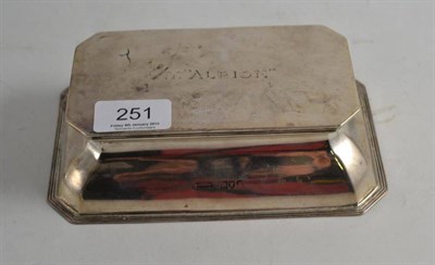 Lot 251 - An Asprey silver double ink, the lid engraved 'Albion'