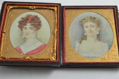 Lot 272 - Framed miniature of a young maiden and another (2)