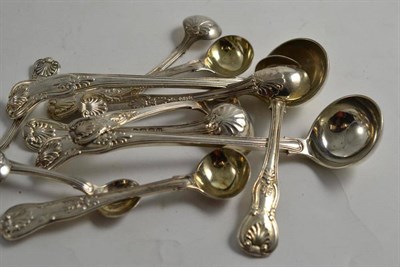 Lot 314 - Eleven silver salt/ladle spoons