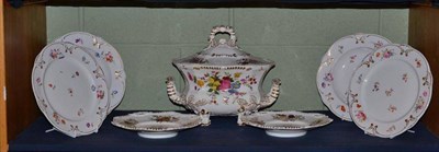 Lot 329 - A Rockingham Porcelain Soup Tureen and Cover, circa 1830, of shaped oval form, with leaf and...