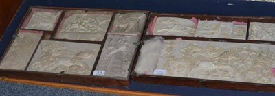 Lot 335 - Two cased displays of 'Grand Tour' plaster reliefs