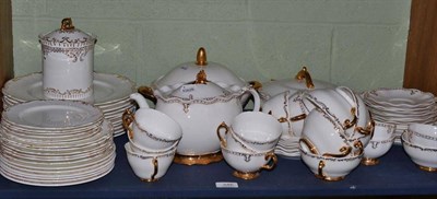 Lot 346 - Gilt decorated tea and dinner service