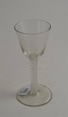 Lot 360 - An 18th century spiral twist wine glass (chip to base)