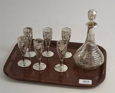 Lot 404 - American silver liquor set