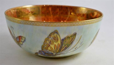 Lot 412 - A Wedgwood ordinary lustre butterfly bowl