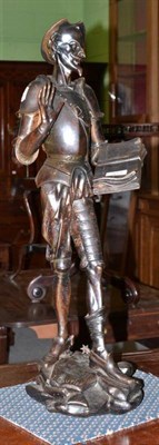 Lot 451 - J Cautier, metalware figure of Don Quixote