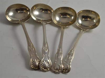 Lot 519 - Four silver vegetable ladles