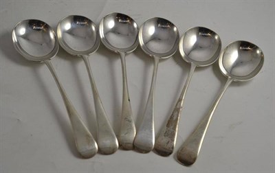 Lot 532 - Six silver soup spoons