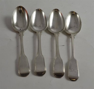 Lot 537 - Four silver table spoons