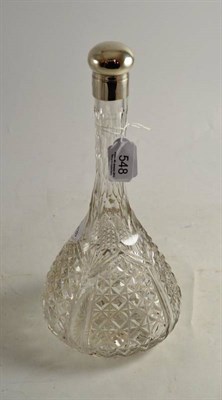 Lot 548 - Silver top decanter