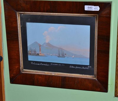 Lot 640 - Rosewood framed oil, Naples