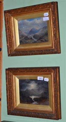 Lot 641 - J Hardy, pair of gilt framed oils, mountainous landscapes