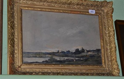 Lot 687 - Antoon Markus (1870-1955), oil painting river scene