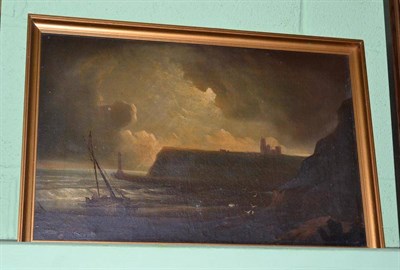 Lot 688 - Follower of James Francis Danby, view of Whitby from Sandsend