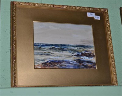 Lot 690 - Robert Jobling, seascape, gouache