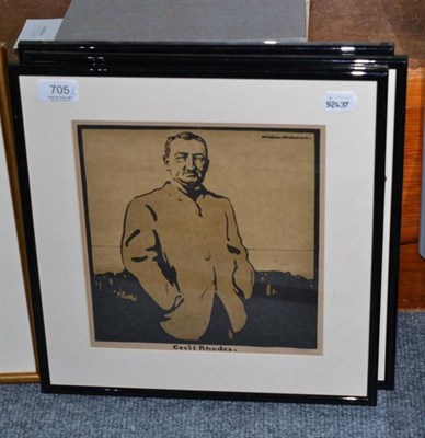 Lot 705 - Three Sir William Nicholson prints, The Archbishop of Caterbury, Sir Henry Hawkins and Cecil Rhodes