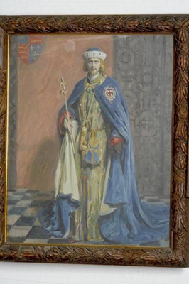 Lot 713 - Charles A Buchel, a full length portrait of a gentleman in medieval costume (probably an...