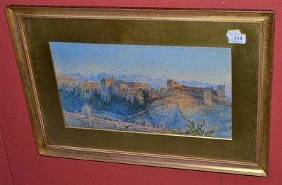 Lot 714 - Henry Stainer 'Granada', 1887, watercolour landscape