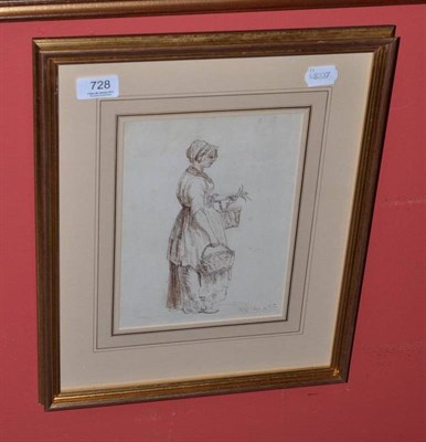 Lot 728 - Vegetable Girl' initialled JLG