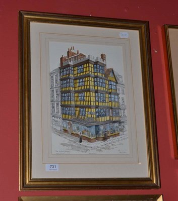 Lot 731 - Roy Gamlin, 'The Dutch House, Bristol' inscribed and dated 1935