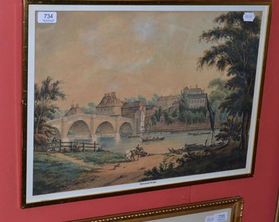 Lot 734 - J* Hanson 'Richmond Bridge' circa 1820