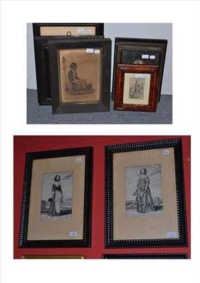 Lot 741 - A set of four book plates - Spring, Summer, Autumn and Winter by R Hollar, another in a similar...