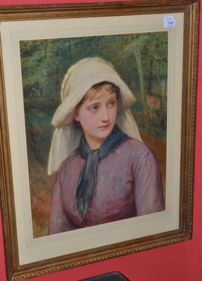 Lot 749 - Charles Sillem Lidderdale, RBA (1831-1895), 'Farm Girl'