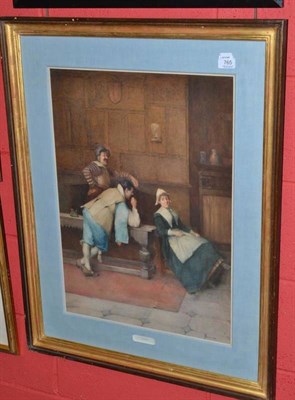 Lot 765 - Frederick Davis, RBA, 'Flirtation', 1890